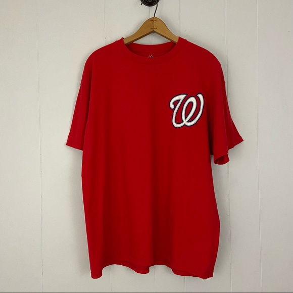 Washington Nationals MLB Jayson Werth #28 Red T Shirt Crew Neck Mens XL BASEBALL - Picture 2 of 12